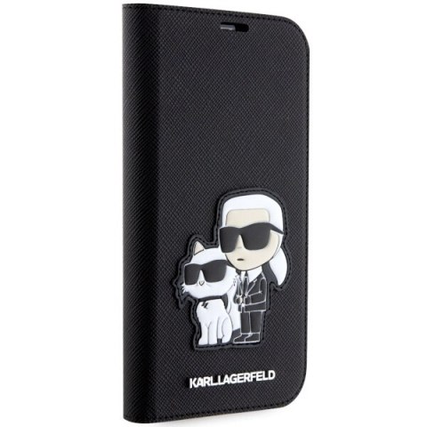 Etui na telefon iPhone 14 Pro Max Karl Lagerfeld Saffiano czarne