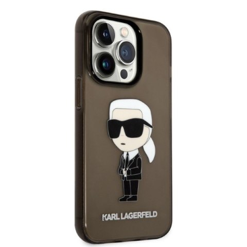 Etui na telefon iPhone 14 Pro Max Karl Lagerfeld Ikonik czarne