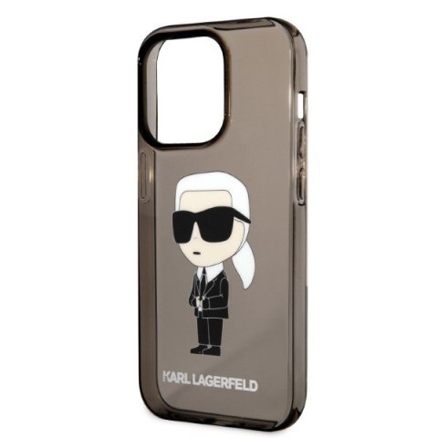 Etui na telefon iPhone 14 Pro Max Karl Lagerfeld Ikonik czarne