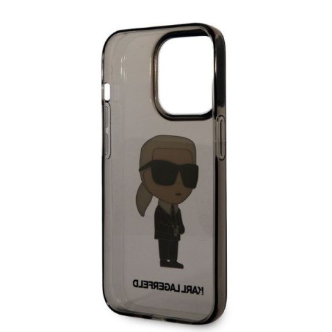 Etui na telefon iPhone 14 Pro Max Karl Lagerfeld Ikonik czarne