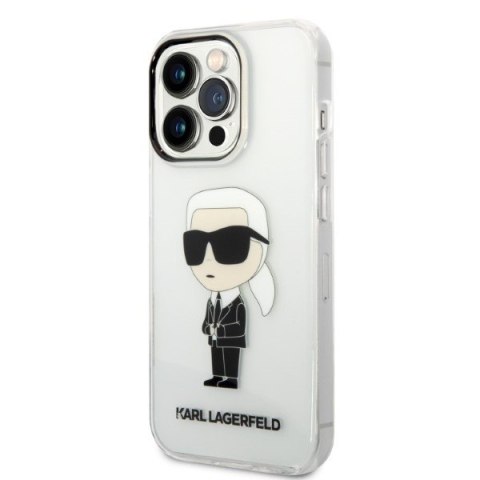 Etui na telefon iPhone 14 Pro Max Karl Lagerfeld przezroczyste Ikonik