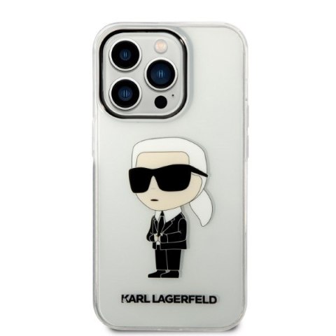 Etui na telefon iPhone 14 Pro Max Karl Lagerfeld przezroczyste Ikonik