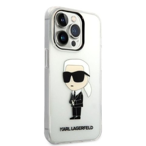 Etui na telefon iPhone 14 Pro Max Karl Lagerfeld przezroczyste Ikonik