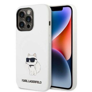 Etui iPhone 14 Pro Max Karl Lagerfeld białe Silicone Choupette