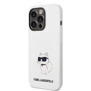 Etui iPhone 14 Pro Max Karl Lagerfeld białe Silicone Choupette