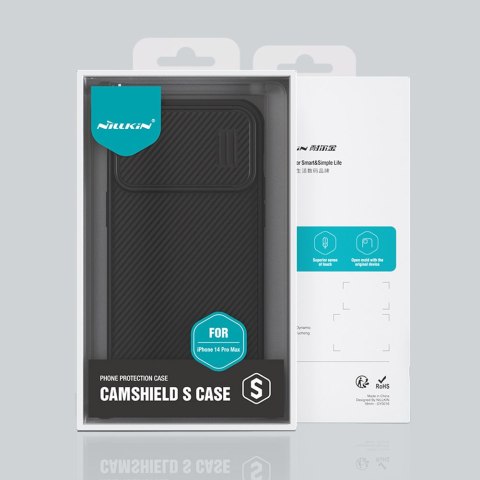 Etui na telefon iPhone 14 Pro Max Nillkin CamShield S fioletowe