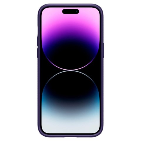 Etui na telefon iPhone 14 Pro Max Spigen Liquid Air głębokie fioletowe