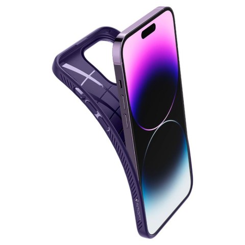 Etui na telefon iPhone 14 Pro Max Spigen Liquid Air głębokie fioletowe