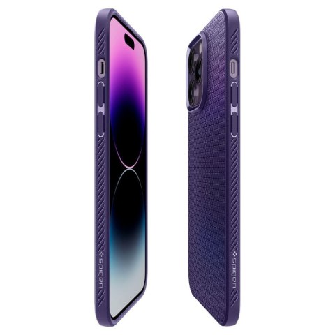 Etui na telefon iPhone 14 Pro Max Spigen Liquid Air głębokie fioletowe