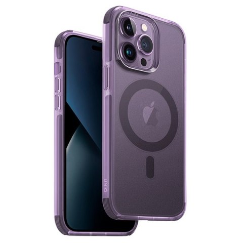 Etui iPhone 14 Pro Max UNIQ Combat MagClick Charging purpurowy / fig purple