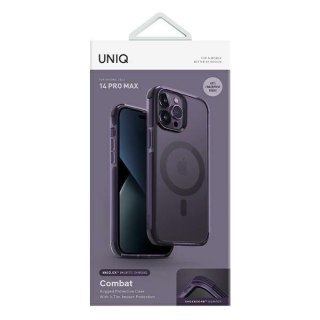 Etui iPhone 14 Pro Max UNIQ Combat MagClick Charging purpurowy / fig purple