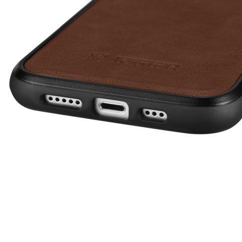 Etui na telefon iPhone 14 Pro Max iCarer Leather MagSafe brązowe