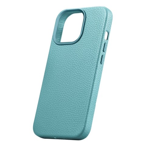 Etui na telefon iPhone 14 Pro Max iCarer Litchi Premium Leather MagSafe zielone