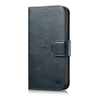 Etui na telefon iPhone 14 Pro Max iCarer Oil Wax Wallet Anti-RFID