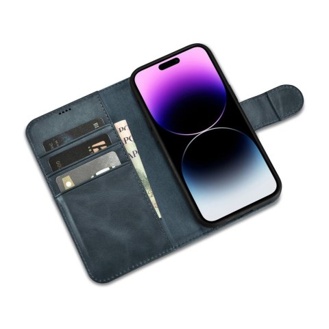 Etui na telefon iPhone 14 Pro Max iCarer Oil Wax Wallet Anti-RFID