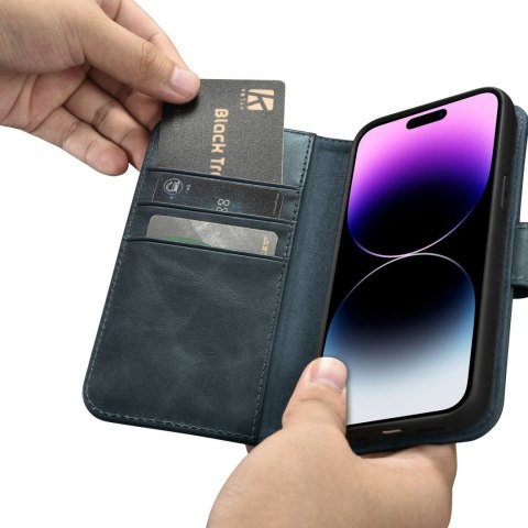 Etui na telefon iPhone 14 Pro Max iCarer Oil Wax Wallet Anti-RFID