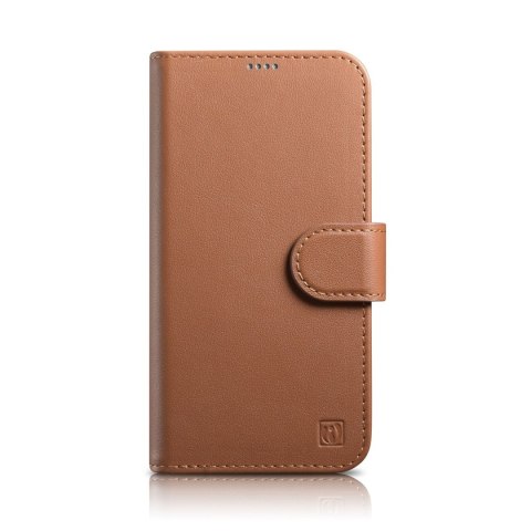 Etui na telefon iPhone 14 Pro Max iCarer Wallet Anti-RFID brązowe