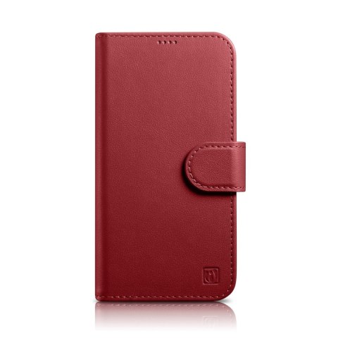 Etui iPhone 14 Pro Max iCarer Wallet Anti-RFID 2in1 czerwone