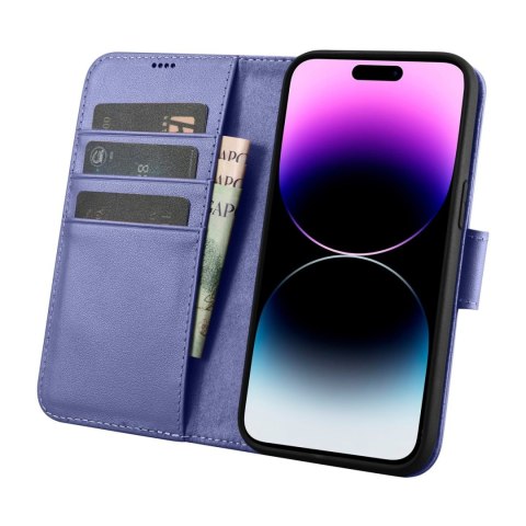 Etui na telefon iPhone 14 Pro Max iCarer Wallet Anti-RFID jasnofioletowe