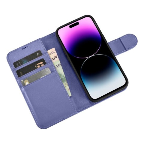 Etui na telefon iPhone 14 Pro Max iCarer Wallet Anti-RFID jasnofioletowe