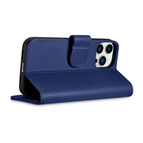 Etui na telefon iPhone 14 Pro Max iCarer Wallet Anti-RFID 2w1 niebieskie