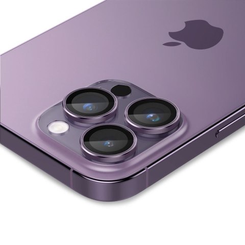 Szkło hartowane iPhone 14 Pro Max Spigen Optik.tr Ez Fit Deep Purple