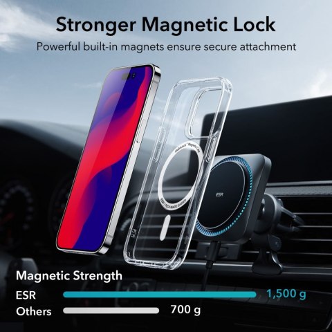 Etui na telefon iPhone 14 Pro ESR Halolock MagSafe przezroczyste