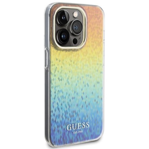 Etui na telefon iPhone 14 Pro Max Guess wielokolorowe IML Mirror Disco