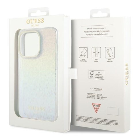 Etui na telefon iPhone 14 Pro Max Guess wielokolorowe IML Mirror Disco