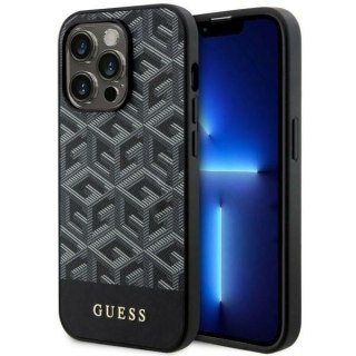 Etui iPhone 14 Pro Max Guess GCube Stripes MagSafe czarne