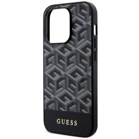 Etui iPhone 14 Pro Max Guess GCube Stripes MagSafe czarne