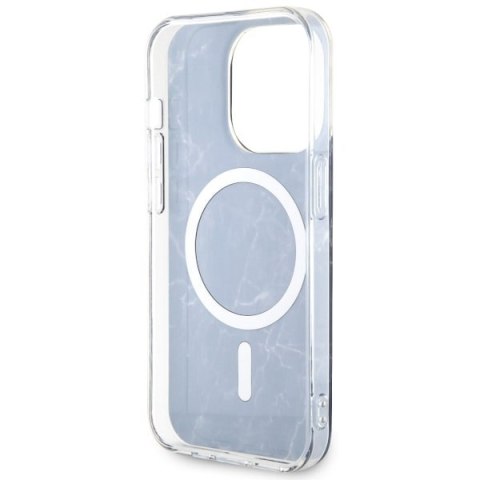 Etui na telefon iPhone 14 Pro Max Guess Marble MagSafe czarne