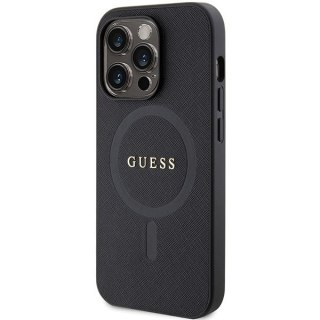 Etui iPhone 14 Pro Max Guess Saffiano MagSafe czarne