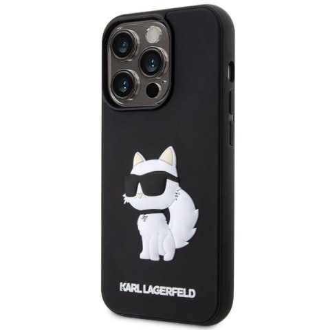 Etui na telefon iPhone 14 Pro Max Karl Lagerfeld Choupette 3D czarne