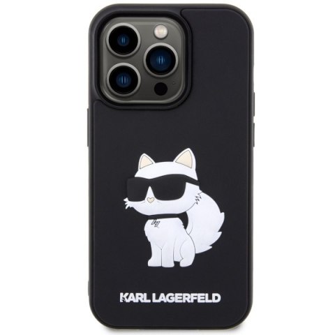 Etui na telefon iPhone 14 Pro Max Karl Lagerfeld Choupette 3D czarne