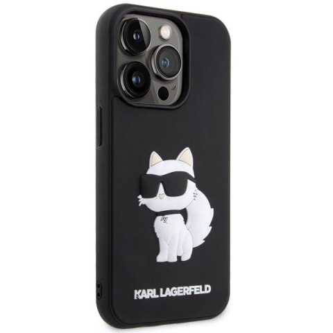 Etui na telefon iPhone 14 Pro Max Karl Lagerfeld Choupette 3D czarne