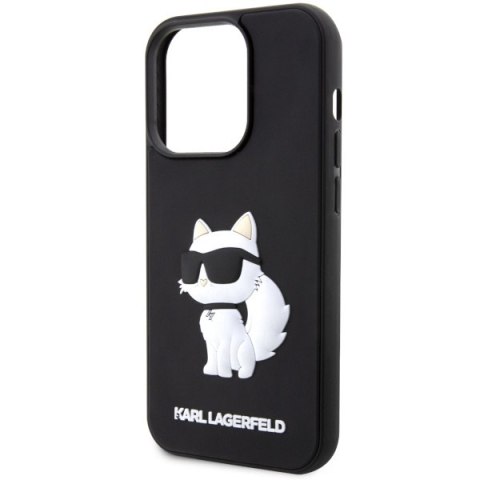 Etui na telefon iPhone 14 Pro Max Karl Lagerfeld Choupette 3D czarne