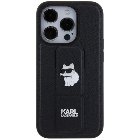 Etui na telefon iPhone 14 Pro Max Karl Lagerfeld Choupette Pins Saffiano