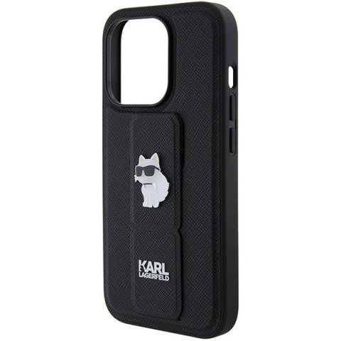 Etui na telefon iPhone 14 Pro Max Karl Lagerfeld Choupette Pins Saffiano