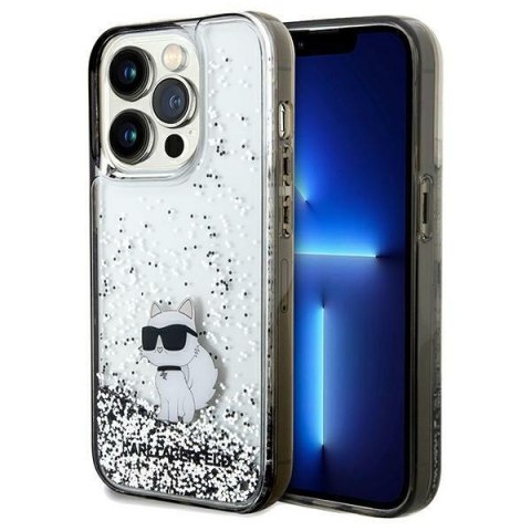 Etui na telefon iPhone 14 Pro Max Karl Lagerfeld Choupette przezroczyste