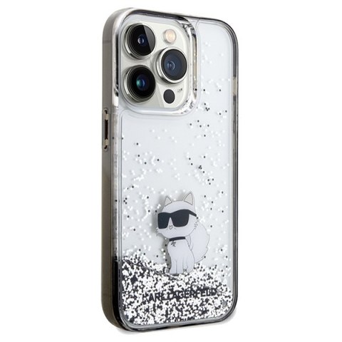 Etui na telefon iPhone 14 Pro Max Karl Lagerfeld Choupette przezroczyste