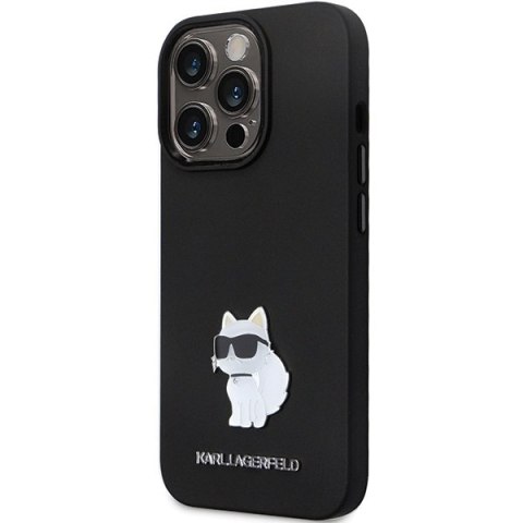 Etui na telefon iPhone 14 Pro Max Karl Lagerfeld czarne silikonowe