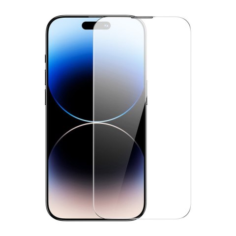 Szkło hartowane iPhone 14 Pro Max Baseus 0.3mm Glass z filtrem przeciwpyłowym + ramka montażowa