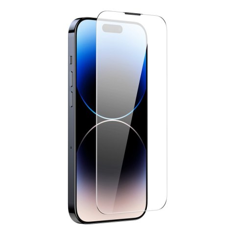 Szkło hartowane iPhone 14 Pro Max Baseus 0.3mm Glass z filtrem przeciwpyłowym + ramka montażowa