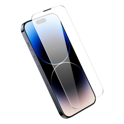 Szkło hartowane iPhone 14 Pro Max Baseus 0.3mm Glass z filtrem przeciwpyłowym + ramka montażowa