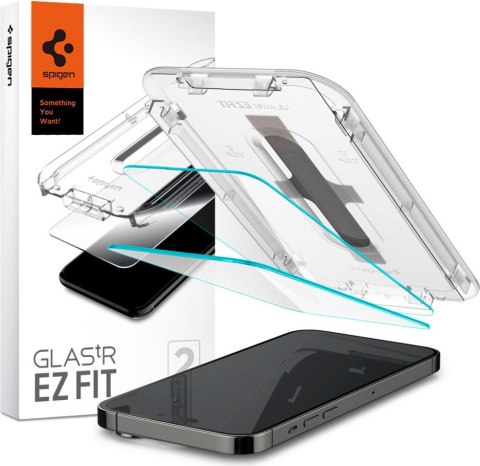 Szkło hartowane iPhone 14 Pro Spigen GLAS.tR ez Fit Clear 2 PACK