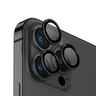 Szkło na obiektyw aparatu UNIQ Optix Aluminium Camera Lens Protector Apple iPhone 14 Pro / 14 Pro Max midnight black