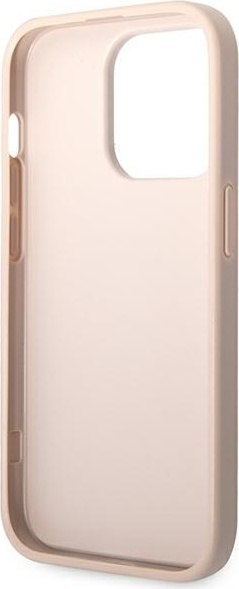 Etui na telefon iPhone 14 Pro Guess różowe hardcase z logo 4G