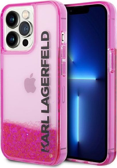 Etui na telefon iPhone 14 Pro Karl Lagerfeld różowe hardcase Glitter