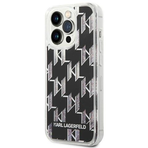 Etui na telefon iPhone 14 Pro Karl Lagerfeld czarne hardcase Monogram